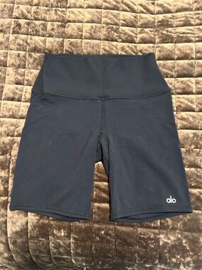ALO Yoga Black High-Rise Bike Shorts